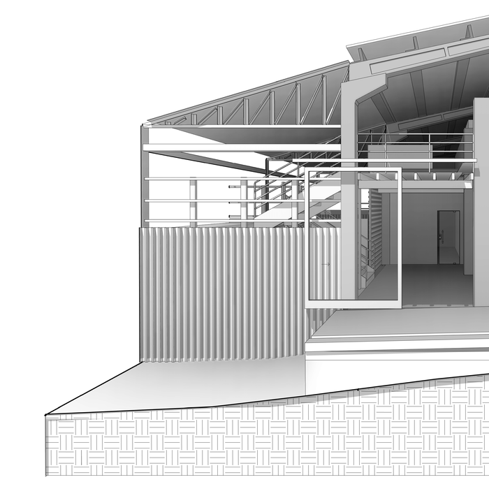 PFlutua Arquitetura Picarras e Blumenau Interiores Paisagismo Engenharia e BIM Projeto reforma complexo fabril Green Place Park 4 1x1 ACESSO GALPAO PRINCIPAL